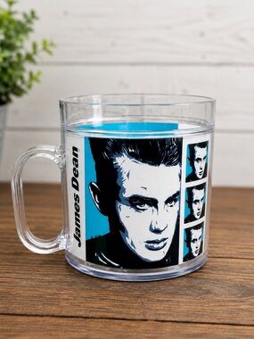 James Dean Graphic Insulated Travel Mug Collector Coffee Cup